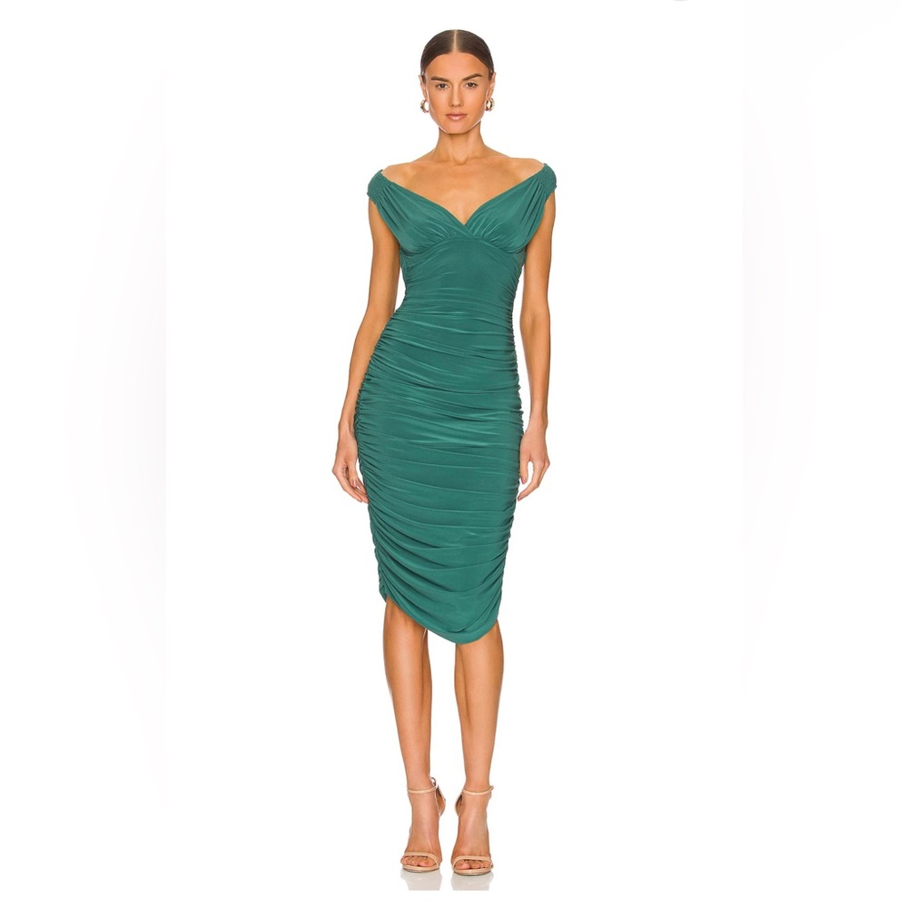 Norma Kamali x REVOLVE Tara Dress in Mountain Green - Small